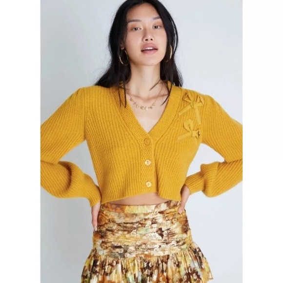 LoveShackFancy Avignon crop cardigan - Picture 3 of 4